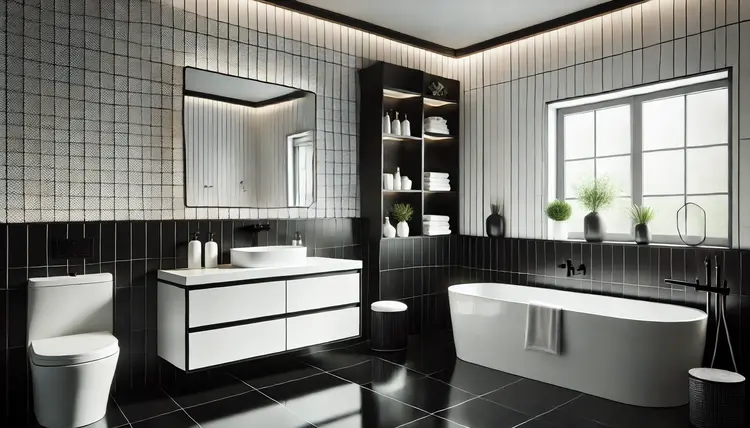 Black and White Bathroom Design