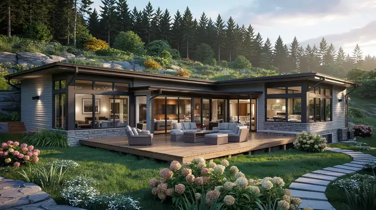 L-Shaped Home Design